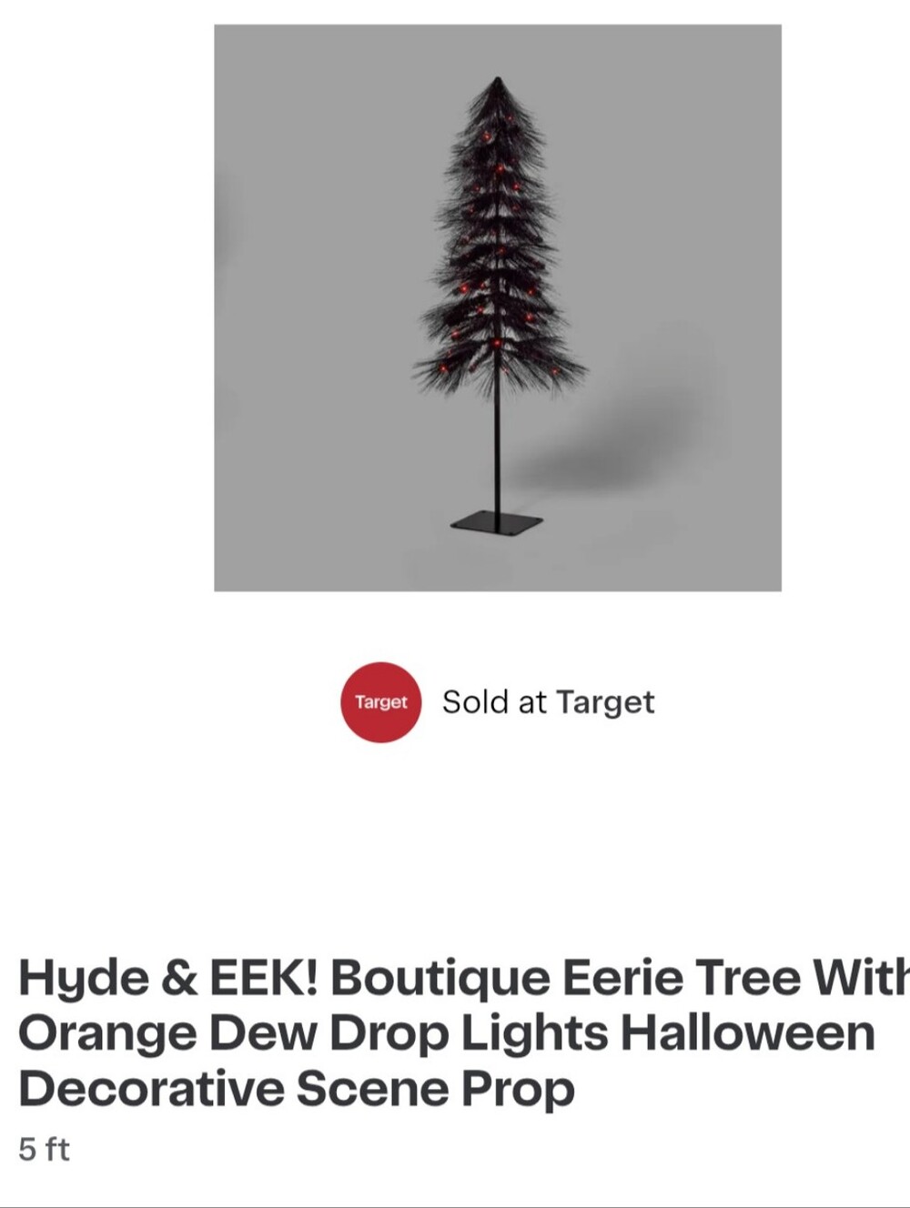 Hyde & Eek! Erie Black ๐โโฌ Tree ๐ (5ft) - Picture 6 of 8